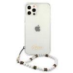 Guess GUHCP12MKPSWH iPhone 12/12 Pro 6,1" Transparent hardcase White Pearl - imagine 3