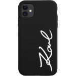 Karl Lagerfeld KLHCN61SKSVGK iPhone 11 /Xr  6.1" black hardcase Silicone Signature - imagine 3