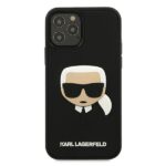 Karl Lagerfeld KLHCP12MKH3DBK iPhone 12/12 Pro 6,1" black hardcase 3D Rubber Karl`s Head - imagine 3