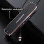 USAMS adapter HUB 2xUSB + USB-C + HDMI + Micro SD + SD black SJ575HUB01 (US-SJ575) - imagine 7