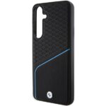 Case BMW BMHMS24S23RDCLK S24 S921 black hardcase Signature Leather Textured & Line MagSafe - imagine 6