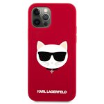 Karl Lagerfeld KLHCP12LSLCHRE iPhone 12 Pro Max 6,7" hardcase red Silicone Choupette - imagine 3