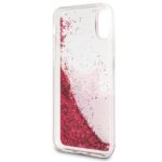 Karl Lagerfeld KLHCPXPABGFU iPhone X fushia hard case Liquid Glitter - imagine 3