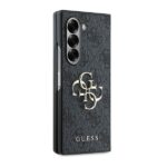 Guess GUHCZFD64GMGGR Z Fold6 F956 black Leather 4G Metal Logo - imagine 5