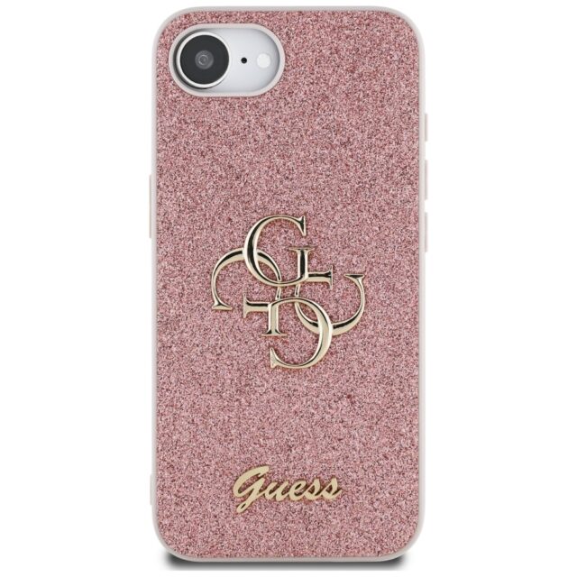 Case Guess Fixed Glitter Big 4G for iPhone 16e pink - imagine 3
