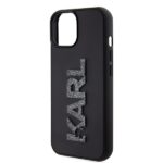 Karl Lagerfeld KLHCP15S3DMBKCK iPhone 15/ 14 / 13 6.1" black hardcase 3D Rubber Glitter Logo - imagine 6