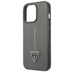 Guess GUHCP13XPSATLG iPhone 13 Pro Max 6,7" silver hardcase SaffianoTriangle Logo - imagine 6