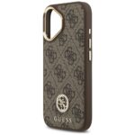 Guess 4G Strass Logo & Big Strap Metal Buttons MagSafe Case for iPhone 17 Brown - imagine 6