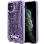 Guess GUHCN61PSFDGSU iPhone 11 / Xr 6.1" purple hardcase Sequin Script Metal
