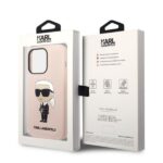 Karl Lagerfeld KLHMP14LSNIKBCP iPhone 14 Pro 6,1" hardcase pink Silicone Ikonik Magsafe - imagine 8