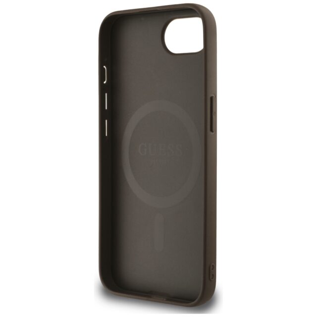 Case Guess 4G Flowers Print MagSafe for iPhone 16e brown - imagine 7
