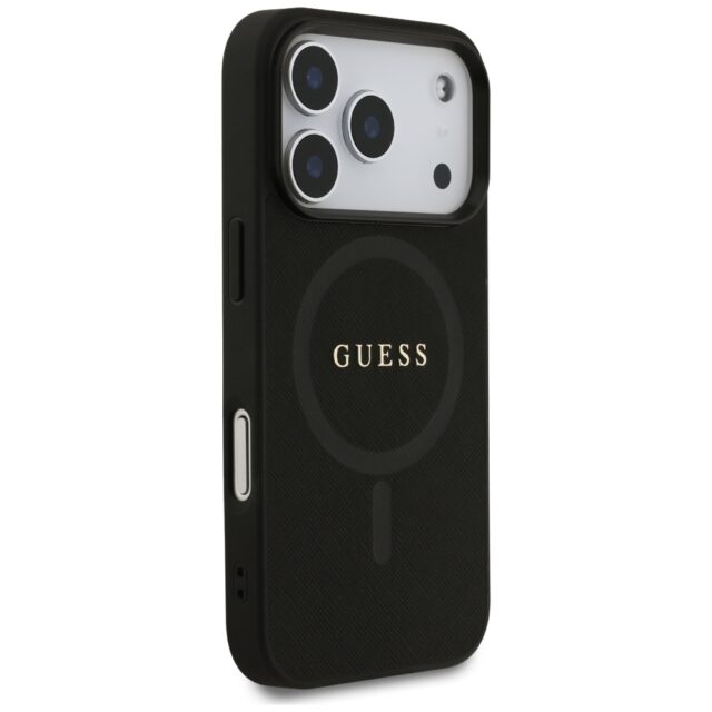 Guess Saffiano Classic Logo MagSafe Case for iPhone 17 Pro Black - imagine 4