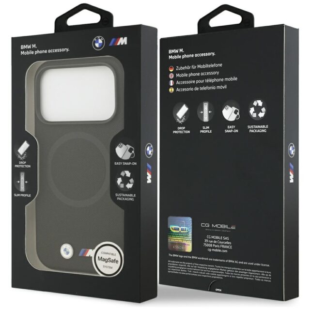 BMW M FW Metal Logo MagSafe Case for iPhone 17 Pro Max Black - imagine 8