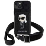 Karl Lagerfeld KLHCP14SCSAKHPKK iPhone 14 / 15 / 13 6.1" hardcase black Crossbody Saffiano Mon - imagine 2