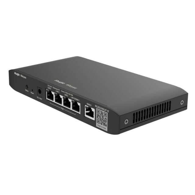 Ruijie Reyee RG-EG105G-P V2 | Router | 5x RJ45 1000Mb/s, 4x PoE+, 54W, 100 users, cloud management - imagine 4