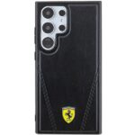 Ferrari FEHMS24LP3BAK S24 Ultra S928 black hardcase Hot Stamp V Lines MagSafe - imagine 3