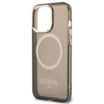 Guess GUHMP13LHTCMK iPhone 13 Pro / 13 6,1" black hard case Gold Outline Translucent MagSafe - imagine 6