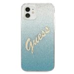 Guess GUHCP12SPCUGLSBL iPhone 12 mini 5,4" blue hardcase Glitter Gradient Script - imagine 3