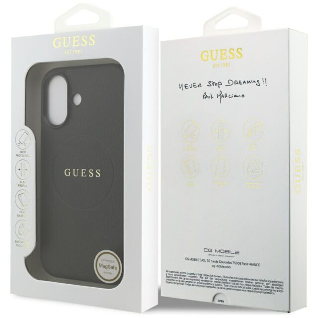 Guess Grained Ring MagSafe case for iPhone 17 black - imagine 8