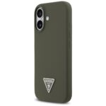 Case Guess Silicone Triangle Logo MagSafe for iPhone 17 khaki - imagine 2