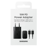 Mains charger Samsung EP-T1510XB 15W Fast Charge + USB-C to USB-C cable black - imagine 6