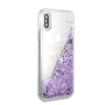 Guess GUHCPXGLUQPU iPhone X/Xs purple hard case Liquid Glitter Party - imagine 3