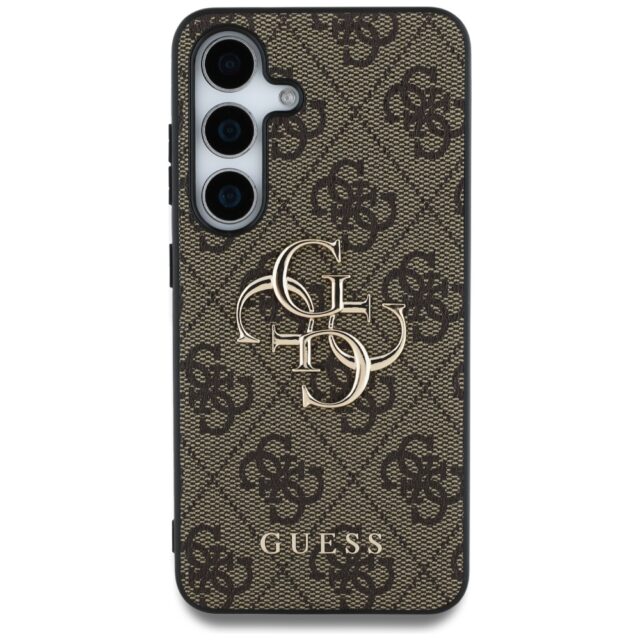 Case Guess Big 4G Logo Classic Logo to Samsung Galaxy S25 Plus brown - imagine 3