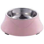 Double Dog Cat Bowl Extralink Pets, Metal 2-in-1 for Dry Wet Food and Water pet-825