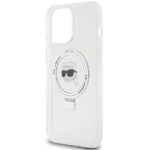 Karl Lagerfeld KLHMP15LHMRSKHH iPhone 15 Pro 6.1" white hardcase Ring Stand Karl Head MagSafe - imagine 6