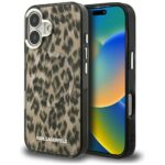 Case Karl Lagerfeld IML Leopard Pattern  MagSafe for iPhone 16 brown