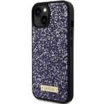 Guess GUHCP15SPFGSBSP iPhone 15 / 14 / 13 6.1" purple hardcase Rhinestone Metal Logo - imagine 2