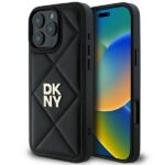 DKNY DKHCP16LPQDSLK iPhone 16 Pro 6.3" black Quilted Stack Logo