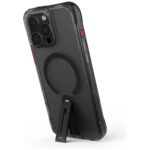 Case Skinarma Helix for iPhone 16 Pro Max Magnetic Charging 360 Rotating Stand black - imagine 2
