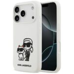 Case Karl Lagerfeld Silicone K&C Sketch  & Logo MagSafe for iPhone 17 Pro white
