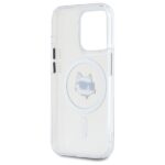 Karl Lagerfeld KLHMP15XHLSCHH iPhone 15 Pro Max 6.7" white hardcase IML Metal Choupette Head MagSafe - imagine 7