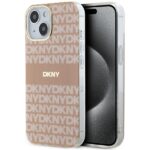 DKNY DKHMP15SHRHSEP iPhone 15 / 14 / 13 6.1 inch pink hardcase IML Mono & Stripe MagSafe