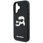 Case Karl Lagerfeld HC 3D Rubber Double Heads for iPhone 16 black - imagine 6
