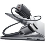 USAMS JC Series CC266 65W GaN Fast Charger 2xUSB-C 1xUSB-A White - imagine 3