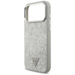 Case Guess Glitter Triangle Logo MagSafe for iPhone 17 Pro Max silver - imagine 6