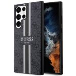 Guess GUHCS23LP4RPSK S23 Ultra S918 black hardcase 4G Printed Stripe