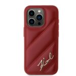 Karl Lagerfeld KLHCP15LPQDSMGR iPhone 15 Pro 6.1" red hardcase Diagonal Quilted Script - imagine 3