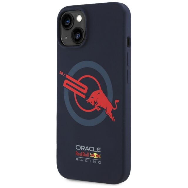 Case Red Bull HC Silicone ORBR20 Logo Red Lining for iPhone 15 MagSafe navy blue - imagine 2