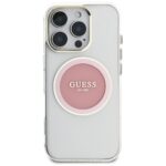 Case Guess IML Metal Colored Circle Classic Logo MagSafe for iPhone 16 Pro pink - imagine 3