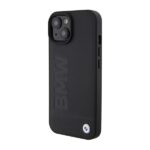 BMW BMHMP15SSLLBK iPhone 15 / 14 / 13 6.1" black Magsafe hardcase Signature Logo Imprint - imagine 2