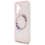 Guess GUHMP16SHFWFCP iPhone 16 6.1" pink hardcase IML Flowers Wreath MagSafe - imagine 6