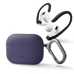 UNIQ Nexo Case AirPods Pro 2 gen + Ear Hooks Silicone fig purple - imagine 2