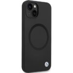 Case BMW BMHMP14SSILBK2 iPhone 14 / 15 / 13 6.1" black Signature Liquid Silicone MagSafe - imagine 4