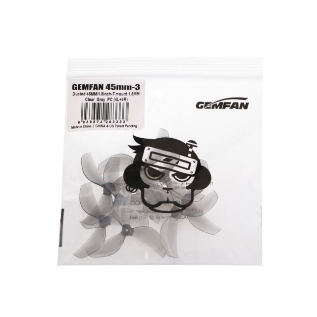 Gemfan 45mm Three-blade Propellers Gray | Drone Propellers | 8 pcs - imagine 3