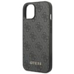 Guess GUHCP14SG4GFGR iPhone 14 / 15 / 13 6.1" grey hard case 4G Metal Gold Logo - imagine 6
