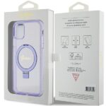 Guess GUHMN61HRSGSU iPhone 11 / Xr 6.1" purple hardcase Ring Stand Script Glitter MagSafe - imagine 8